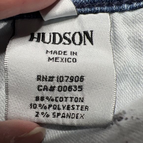 Hudson Krista Super Skinny Crop Ankle Womens Jeans Size 30 Medium Wash - Picture 11 of 13